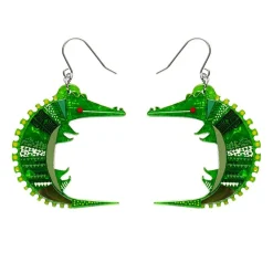 Erstwilder A Crocodile Named Growl Drop Earrings^ Earrings