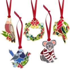 Erstwilder An Australian Christmas Ornament Pack - 5 Piece^ Tree Ornaments