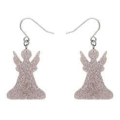 Erstwilder Angel Glitter Drop Earrings - Silver^ Essential Earrings