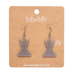 Erstwilder Angel Glitter Drop Earrings - Silver^ Essential Earrings