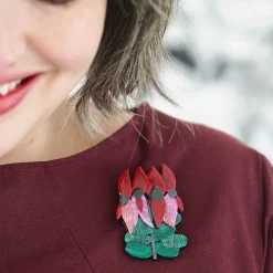 Erstwilder A Pleasing Desert Pea Brooch^ Brooches