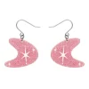 Erstwilder Atomic Boomerang Glitter Drop Earrings - Pink^ Essential Earrings
