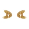 Erstwilder Atomic Boomerang Glitter Stud Earrings - Gold^ Essential Earrings