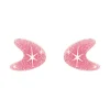 Erstwilder Atomic Boomerang Glitter Stud Earrings - Pink^ Essential Earrings