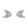 Erstwilder Atomic Boomerang Glitter Stud Earrings - Silver^ Essential Earrings