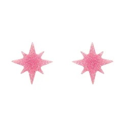 Erstwilder Atomic Star Glitter Stud Earring - Pink^ Essential Earrings