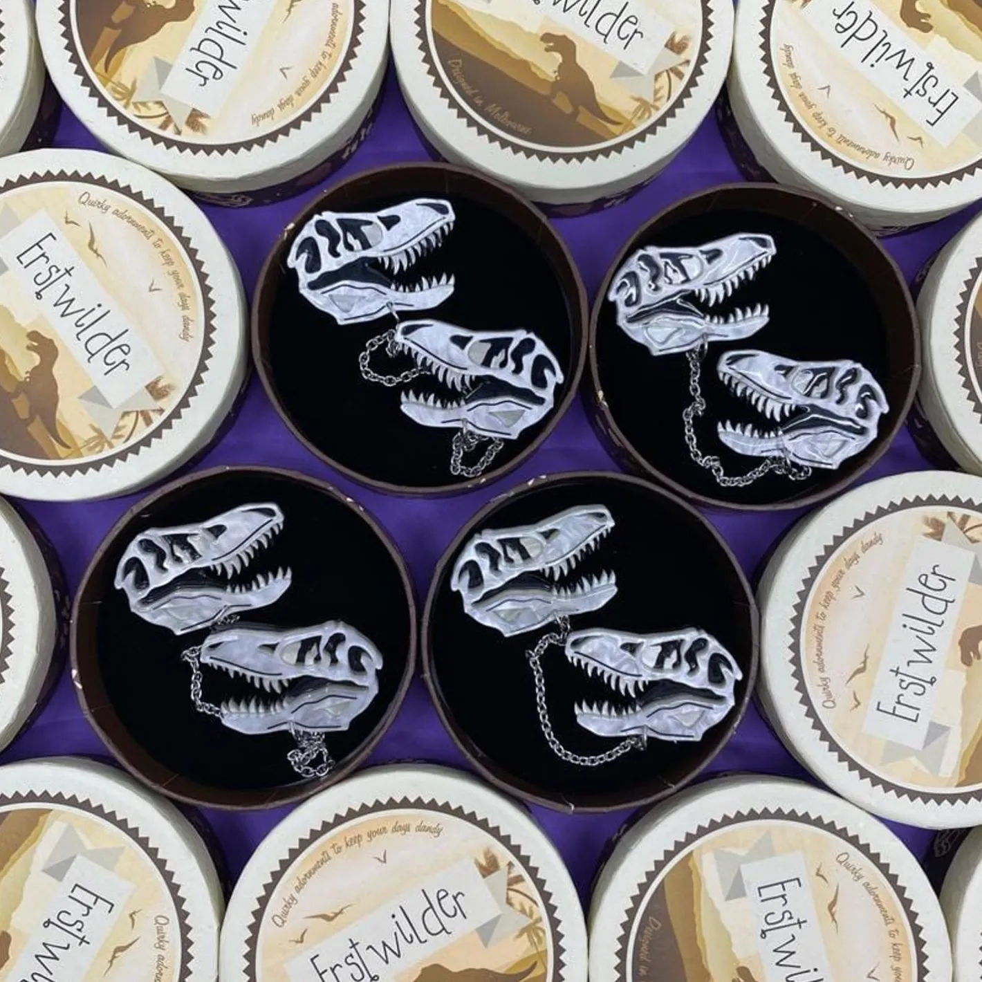 Erstwilder Bad To The Bone Cardigan Clips^ Brooches