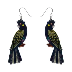 Erstwilder Bella The Black Cockatoo Drop Earrings^ Earrings