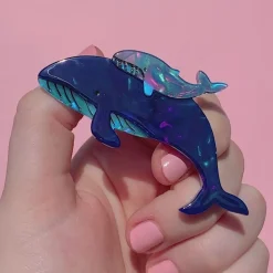 Erstwilder Benevolent Behemoths Blue Whale Brooch^ Brooches