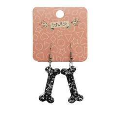 Erstwilder Bones Chunky Glitter Resin Drop Earrings - White^ Essential Earrings