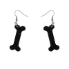 Erstwilder Bones Glitter Resin Drop Earrings - Black^ Essential Earrings
