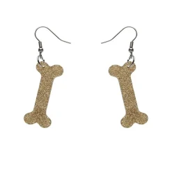 Erstwilder Bones Glitter Resin Drop Earrings - Gold^ Essential Earrings