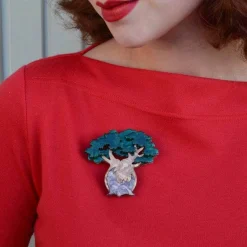 Erstwilder Bulbous Baobab Tree Brooch^ Brooches