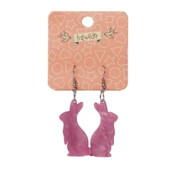 Erstwilder Bunny Ripple Resin Drop Earrings - Mauve^ Essential Earrings