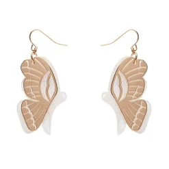 Erstwilder Butterfly Textured Resin Drop Earrings - White^ Essential Earrings