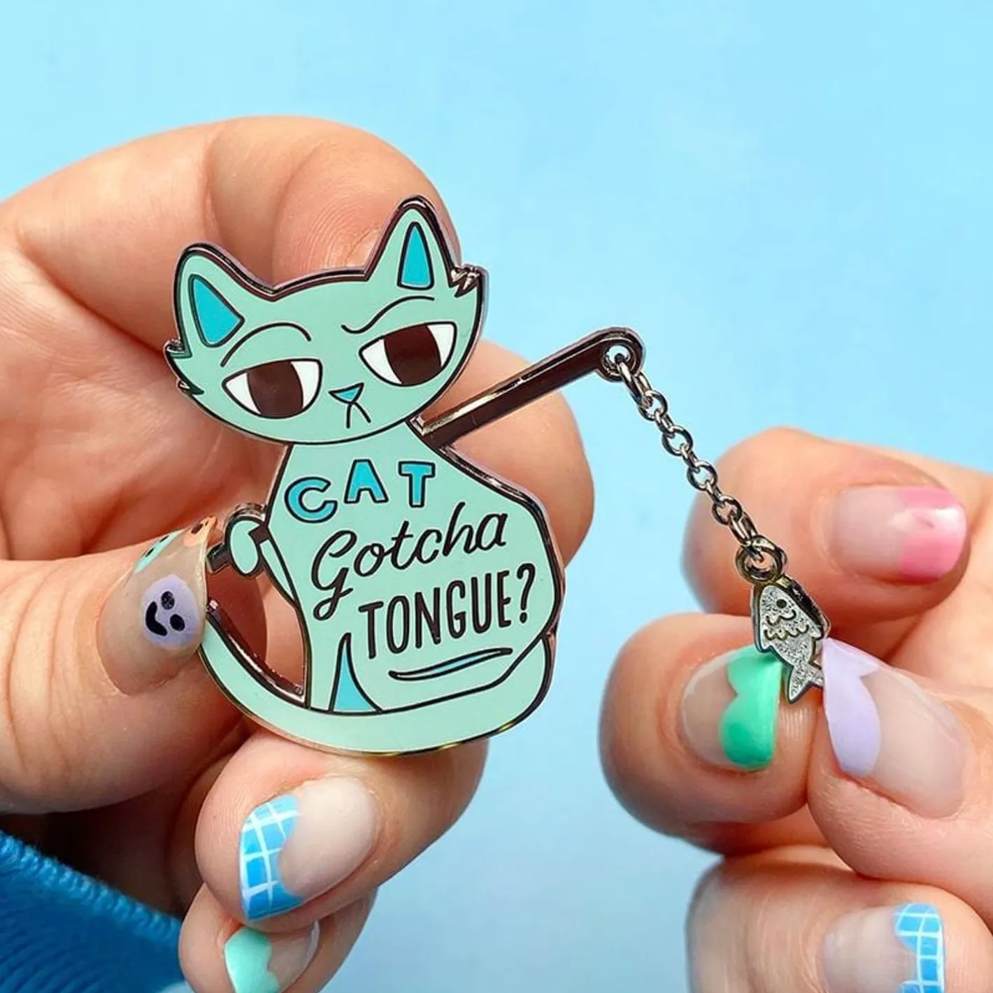 Erstwilder Cat Got Your Tongue Enamel Pin^ Enamel Pins