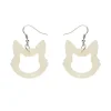 Erstwilder Cat Head Glitter Resin Drop Earrings - White^ Essential Earrings