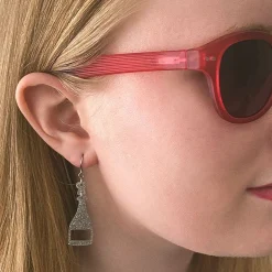Erstwilder Champagne Glitter Drop Earrings - Silver^ Essential Earrings