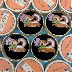 Erstwilder Chocolate The Chipmunk Brooch^ Brooches