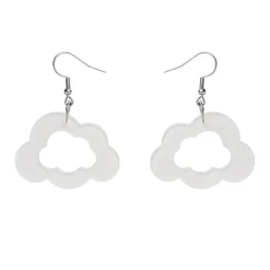 Erstwilder Cloud Glitter Resin Drop Earrings - White^ Essential Earrings