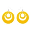 Erstwilder Double Hoop Solid Drop Earrings - Yellow^ Essential Earrings