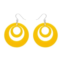 Erstwilder Double Hoop Solid Drop Earrings - Yellow^ Essential Earrings