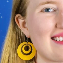 Erstwilder Double Hoop Solid Drop Earrings - Yellow^ Essential Earrings