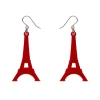 Erstwilder Eiffel Tower Solid Resin Drop Earrings - Red^ Essential Earrings