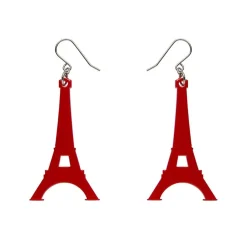 Erstwilder Eiffel Tower Solid Resin Drop Earrings - Red^ Essential Earrings