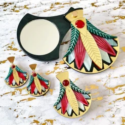 Erstwilder Gift Of The Nile Papyrus Mirror Compact^ Mirror Compacts
