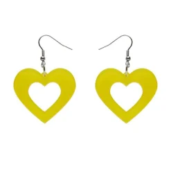 Erstwilder Heart Bubble Resin Drop Earrings - Yellow^ Essential Earrings