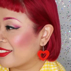 Erstwilder Heart Bubble Resin Drop Earrings - Red^ Essential Earrings