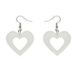 Erstwilder Heart Bubble Resin Drop Earrings - White^ Essential Earrings