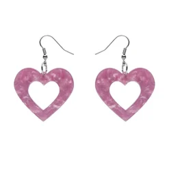 Erstwilder Heart Ripple Resin Drop Earrings - Mauve^ Essential Earrings