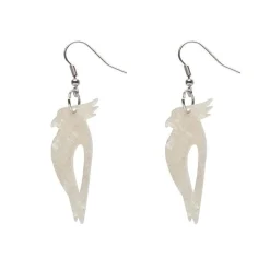 Erstwilder Kookaburra Ripple Glitter Resin Drop Earrings - Cream^ Essential Earrings