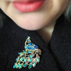 Erstwilder Le Peacock Royal Stone Set Crystal Brooch^ Brooches