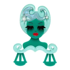 Erstwilder Libra The Learned Brooch^ Brooches