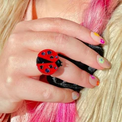 Erstwilder Lou-Lou Ladybug Statement Ring^ Rings
