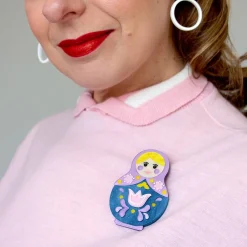 Erstwilder Matryoshka Memories Toy Brooch^ Brooches