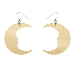 Erstwilder Moon Mirror Drop Earrings - Gold^ Essential Earrings