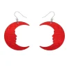 Erstwilder Moon Mirror Drop Earrings - Red^ Essential Earrings