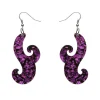 Erstwilder Nouveau Chunky Glitter Resin Drop Earrings - Purple^ Essential Earrings