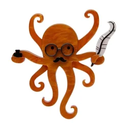 Erstwilder Octavious The Octo-Scribe Brooch^ Brooches