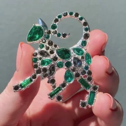 Erstwilder On The Prowl Cat Stone Set Crystal Brooch^ Brooches