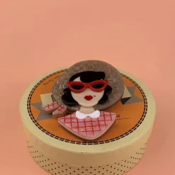 Erstwilder Picnic Portrait Brooch^ Brooches