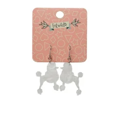 Erstwilder Poodle Ripple Hook Drop Earrings - White^ Essential Earrings