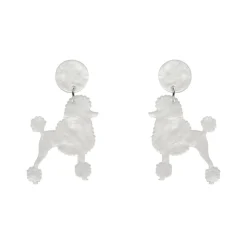 Erstwilder Poodle Ripple Post Drop Earrings - White^ Essential Earrings
