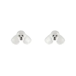 Erstwilder Poodle Ripple Stud Earrings - White^ Essential Earrings