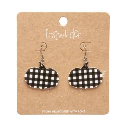 Erstwilder Pumpkin Gingham Drop Earrings - Black^ Essential Earrings