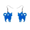 Erstwilder Pussy Cat Bubble Resin Drop Earrings - Blue^ Essential Earrings